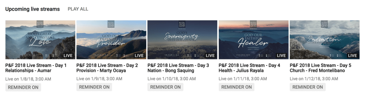 ccf intercede 2018 videos