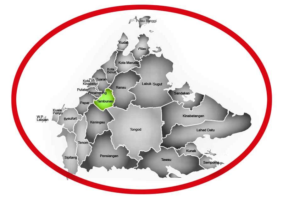 map tambunan sabah malaysia