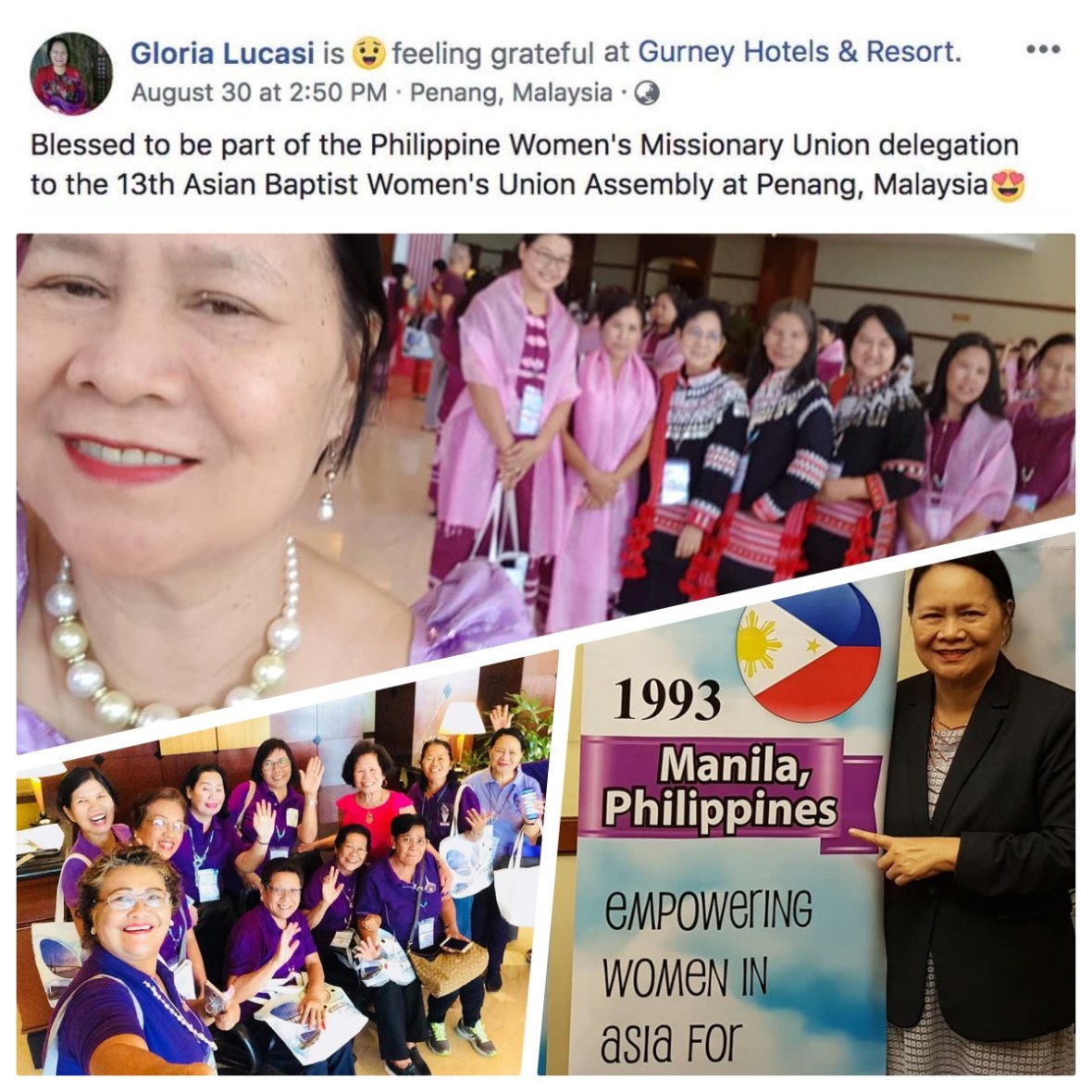 gloria lucasi asian baptist women's union assembly