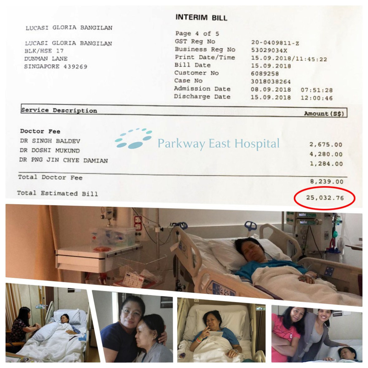 gloria lucasi singapore hospital