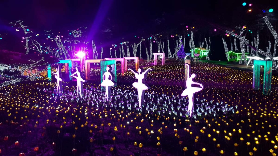 suyanggae light tunnel danyang south korea