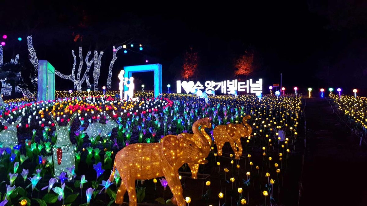 suyanggae light tunnel danyang south korea