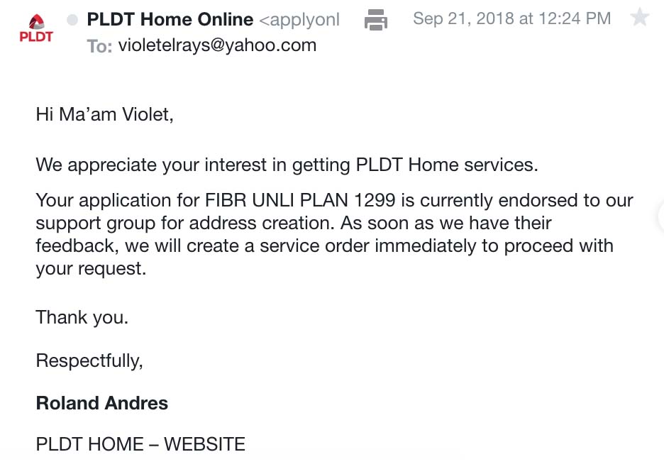 pldt service complaint