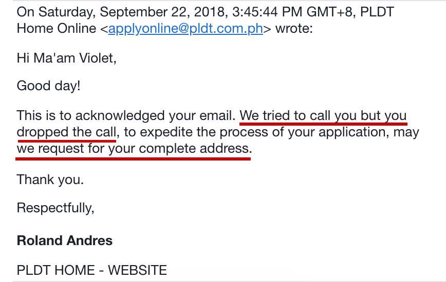pldt service complaint