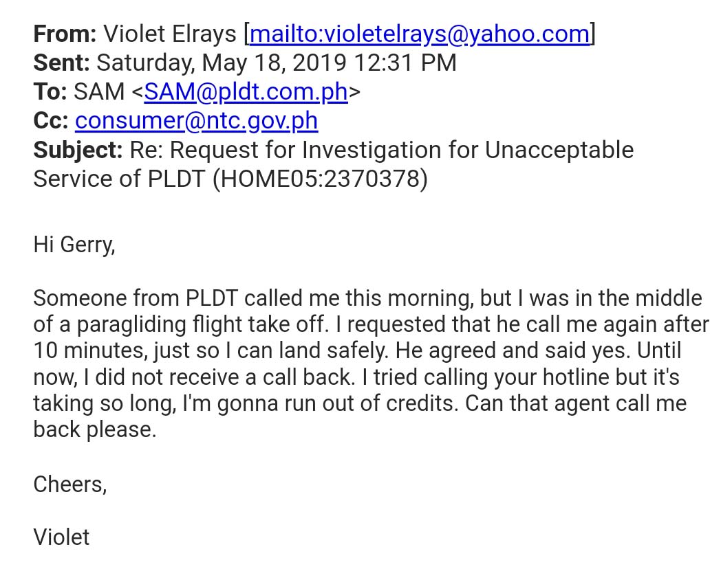 pldt complaint bad service