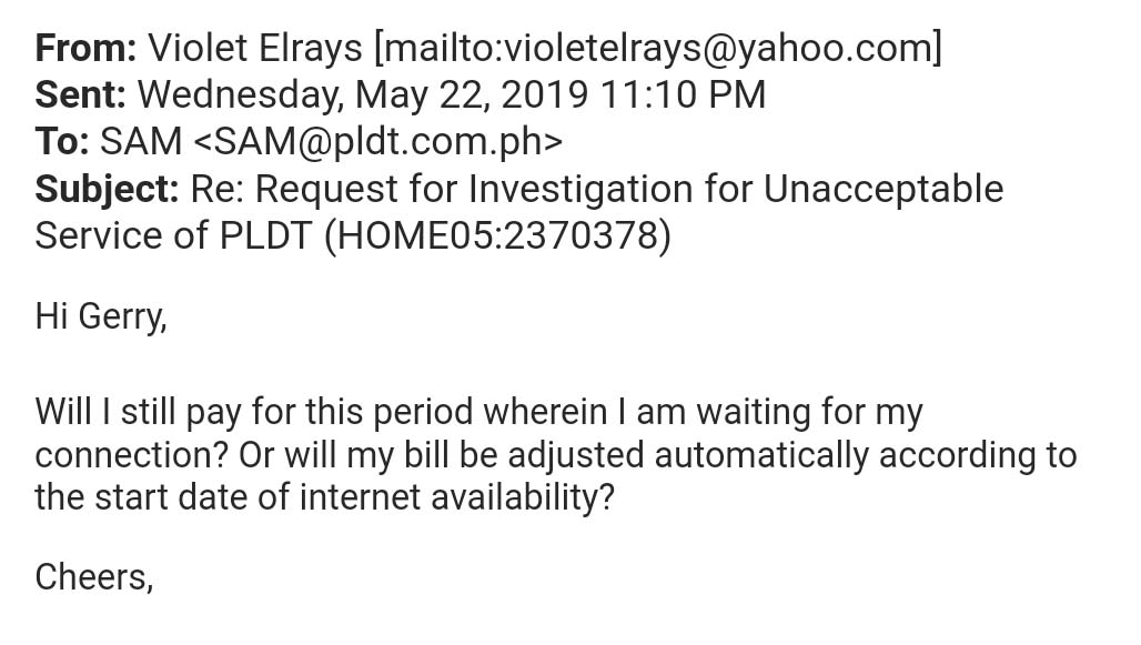 pldt complaint bad service