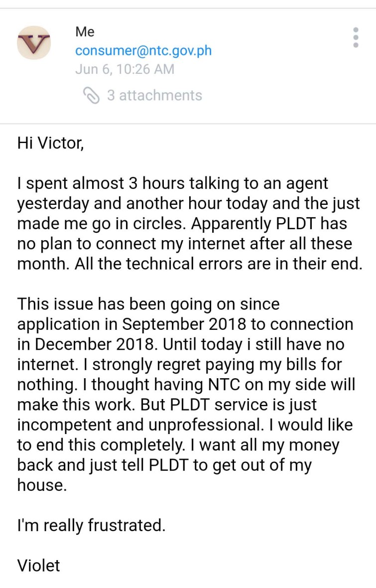 pldt complaint bad service