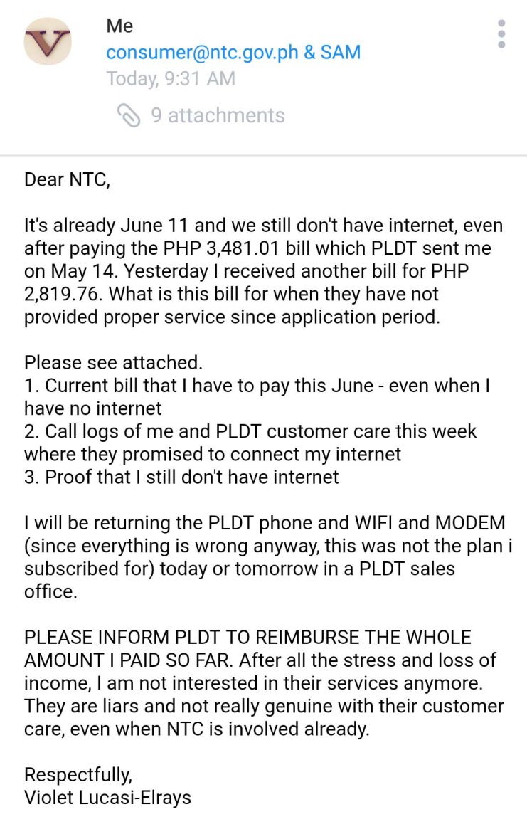 pldt complaint bad service